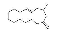 3-methyl-trans-cyclopentadec-5-enone结构式