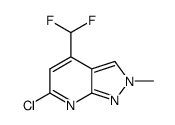 6-chloro-4-(difluoromethyl)-2-methyl-2H-pyrazolo[3,4-b]pyridine结构式
