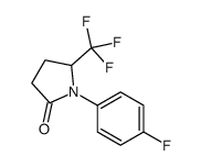 1-(4-fluorophenyl)-5-(trifluoromethyl)pyrrolidin-2-one结构式
