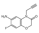 6-amino-7-fluoro-4-prop-2-ynyl-1,4-benzoxazin-3-one结构式
