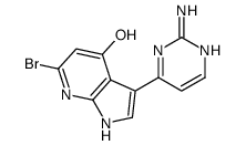 3-(2-氨基-4-嘧啶)-6-溴-1H-吡咯并[2,3-B]吡啶-4-醇结构式