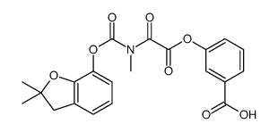 3-[2-[(2,2-dimethyl-3H-1-benzofuran-7-yl)oxycarbonyl-methylamino]-2-oxoacetyl]oxybenzoic acid结构式
