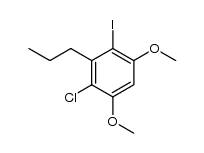2-chloro-4-iodo-1,5-dimethoxy-3-propylbenzene结构式