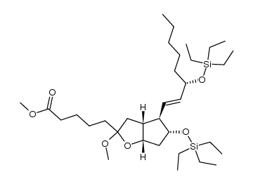 methyl 11α,15(S)-bis[(triethylsilyl)oxy]-6,9α-epoxy-6-methoxyprost-13(E)-en-1-oate Structure