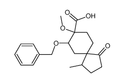 7-Benzyloxy-8-methoxy-1-methyl-4-oxo-spiro[4.5]decane-8-carboxylic acid结构式