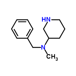 N-Benzyl-N-methyl-3-piperidinamine结构式