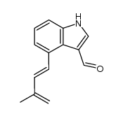 1-(3-formylindol-4-yl)-3-methyl-1,3-butadiene Structure