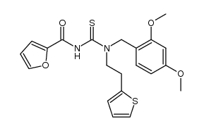 1-(2,4-dimethoxy-benzyl)-3-(furan-2-carbonyl)-1-(2-thiophen-2-yl-ethyl)-thiourea Structure