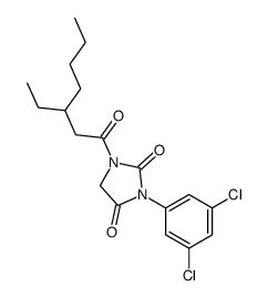 3-(3,5-dichlorophenyl)-1-(3-ethylheptanoyl)imidazolidine-2,4-dione结构式