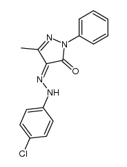1-phenyl-3-methyl-4-(4-chlorophenylhydrazo)-5-pyrazolone Structure