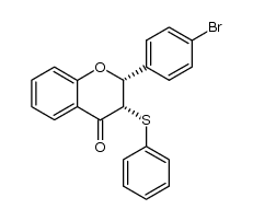 (2R,3S)-2-(4-bromophenyl)-3-(phenylthio)chroman-4-one结构式