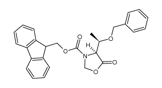 (S)-(9H-fluoren-9-yl)methyl 4-((R)-1-(benzyloxy)ethyl)-5-oxooxazolidine-3-carboxylate Structure