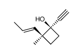 Cyclobutanol, 1-ethynyl-2-methyl-2-(1-propenyl)-, [1alpha,2alpha(E)]- (9CI) structure