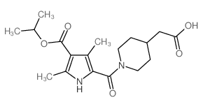 (1-{[4-(Isopropoxycarbonyl)-3,5-dimethyl-1H-pyrrol-2-yl]carbonyl}piperidin-4-yl)acetic acid结构式