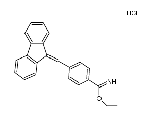 4-fluoren-9-ylidenemethyl-benzimidic acid ethyl ester, hydrochloride结构式