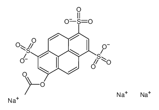 8-Acetoxypyrene-1,3,6-trisulfonic acid trisodium salt Structure