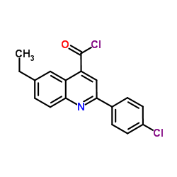 2-(4-Chlorophenyl)-6-ethyl-4-quinolinecarbonyl chloride结构式