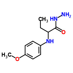 2-[(4-Methoxyphenyl)amino]butanehydrazide Structure