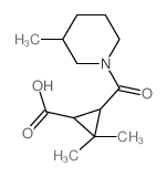 2,2-Dimethyl-3-[(3-methylpiperidin-1-yl)carbonyl]-cyclopropanecarboxylic acid structure