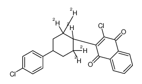 2-Chloro-3-[4-(4-chlorophenyl)cyclohexyl-d5]-1,4-naphthalenedione Structure