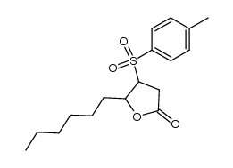 5-hexyl-4-tosyldihydrofuran-2(3H)-one Structure