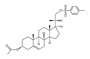 (3β,20S)-20-Methyl-pregn-5-ene-3,21-diol 3-Acetate 21-Tosyl structure