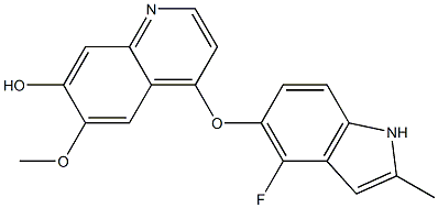 7-Quinolinol, 4-[(4-fluoro-2-methyl-1H-indol-5-yl)oxy]-6-methoxy- structure