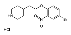 4-[2-(4-bromo-2-nitrophenoxy)ethyl]piperidine,hydrochloride Structure