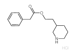 2-(3-Piperidinyl)ethyl 2-phenylacetate hydrochloride结构式