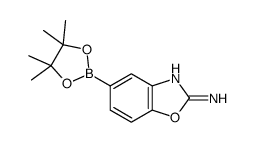 2-胺基苯并恶唑-5-硼酸酯结构式