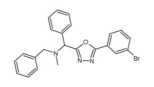 N-benzyl-1-(5-(3-bromophenyl)-1,3,4-oxadiazol-2-yl)-N-methyl-1-phenylmethanamine Structure