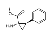 Cyclopropanecarboxylic acid, 1-amino-2-phenyl-, methyl ester, (1S-trans)-结构式