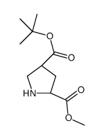 4-O-tert-butyl 2-O-methyl (2R,4S)-pyrrolidine-2,4-dicarboxylate Structure