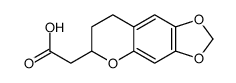 7,8-Dihydro-6H-1,3-dioxolo[4,5-g][1]benzopyran-6-acetic acid structure