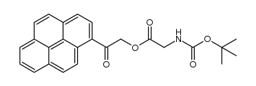 tert-butyl (((2-oxo-2-(pyren-3-yl)ethoxy)carbonyl)methyl)carbamate Structure