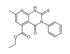 ethyl 3-phenyl-7-methyl-4-oxo-2-thioxo-1,2,3,4-tetrahydropyrido(2,3-d)pyrimidine-5-carboxylate Structure