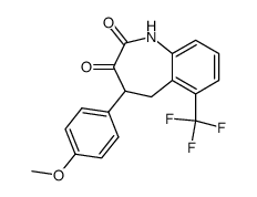 4,5-Dihydro-4-(4-methoxyphenyl)-6-(trifluoromethyl)-1H-1-benzazepine-2,3-dione Structure