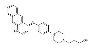 3-[4-[4-(benzo[g]quinolin-4-ylamino)phenyl]piperazin-1-yl]propan-1-ol结构式