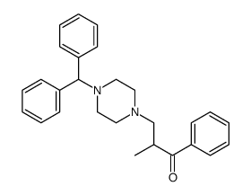 3-(4-benzhydrylpiperazin-1-yl)-2-methyl-1-phenylpropan-1-one结构式