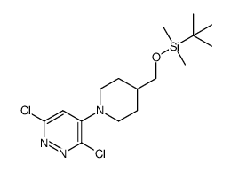 4-[4-(tert-butyl-dimethylsilanyloxymethyl)piperidin-1-yl]-3,6-dichloropyridazine Structure