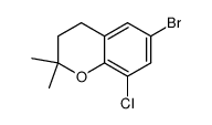 6-bromo-8-chloro-2,2-dimethyl-3,4-dihydro-2H-chromene结构式