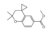 methyl 2,2-dimethyl-2,3-dihydrospiro[chromene-4,1'-cyclopropane]-6-carboxylate结构式