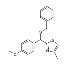 2-((benzyloxy)(4-methoxyphenyl)methyl)-4-methylthiazole结构式