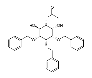 1-O-acetyl-3,4,5-tri-O-benzyl-D-myo-inositol结构式