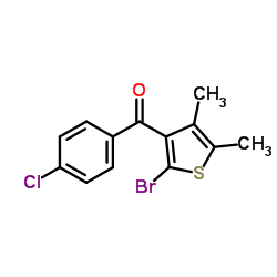 (2-Bromo-4,5-dimethyl-3-thienyl)(4-chlorophenyl)methanone结构式