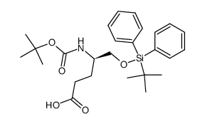 (R)-4-(BOC-AMINO)-5-TBDPS-PENTANOIC ACID结构式