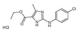 ethyl 2-(4-chloroanilino)-5-methyl-1H-imidazole-4-carboxylate,hydrochloride结构式