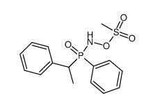 N-(α-methylbenzyl(phenyl)phosphinoyl)-O-methylsulfonylhydroxylamine Structure