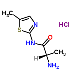 N-(5-Methyl-1,3-thiazol-2-yl)alaninamide hydrochloride (1:1)结构式