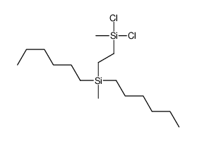 dichloro-[2-[dihexyl(methyl)silyl]ethyl]-methylsilane结构式